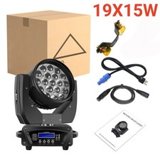 19x15W LED RGBW Wash Moving Head Light DMX Stage Beam Zoom Lighting Wedding Show