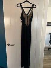 Lipsy Maxi Dress with Beads Size 8 Very Good Condition