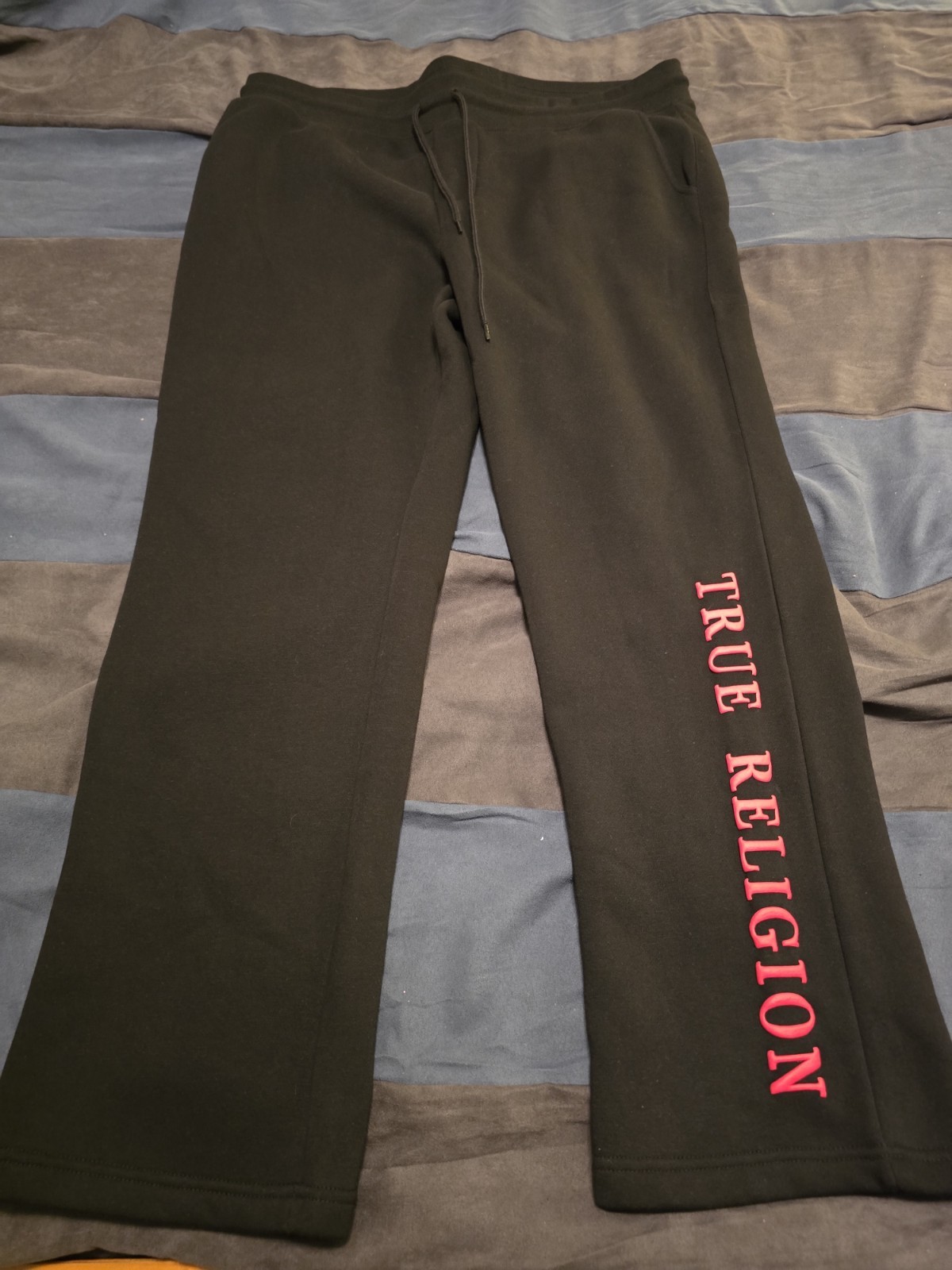 $114...True Religion size XXL Quality Straight Fleece Pant Jet Black. 700799.