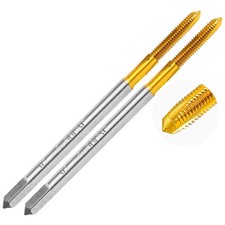 2Pcs 2-56 UNC Spiral Point Thread Tap for Stainless Steel and Metal