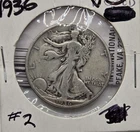 1936 Liberty Walking Half Dollar AG About Good 90% Silver #2