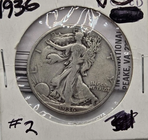 1936 Liberty Walking Half Dollar AG About Good 90% Silver #2