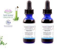 Lugol's Iodine 15 Solution: Two 1oz Bottles with Glass Droppers USA 2-Pack 