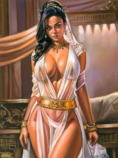 artwork drawing 30 x 40 cm 178AG pastel modern Queen Cleopatra