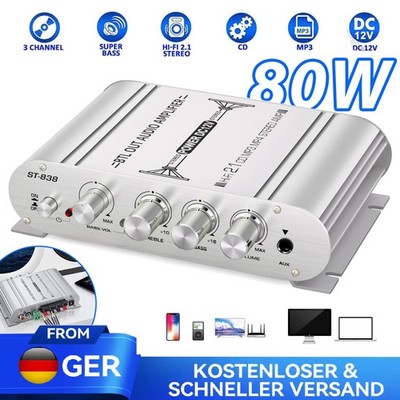 80W 12V Auto Stereo Mini Power Amplifier Audio Verstärker HiFi Audio Verstärker