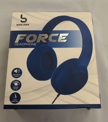''Force'' Headphones Over The Ear, Bass Jaxx, Color Blue, Sound Is Excellent