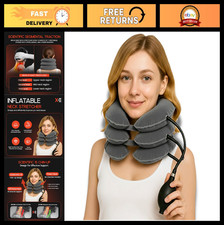 Inflatable Neck Stretcher for Pain Relief, Adjustable Cervical Traction Device,