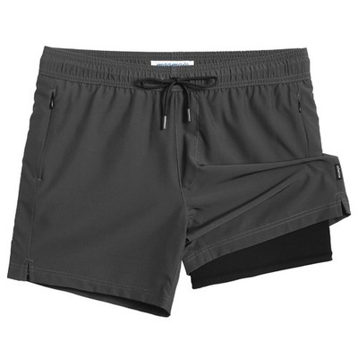 maamgic Badehose Herren 2 in 1 Badeshorts Schnelltrocknend 14cm Innennaht