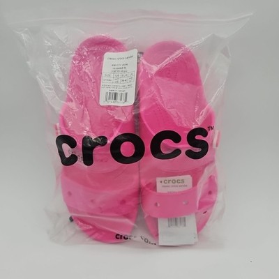 Crocs Classic Sandals Women's Size 9 Bright Pink Slides New with Tags