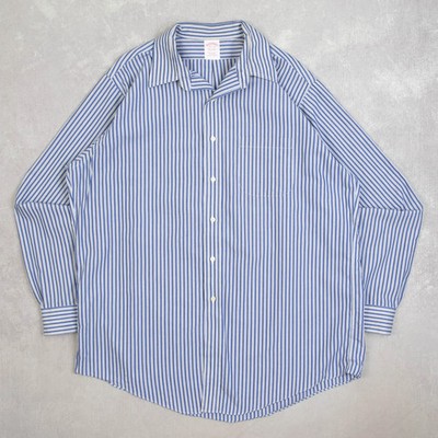 Brooks Brothers Vintage Striped Shirt Large Herren 1990s Blue Prep