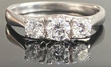 18ct Gold Brilliant Cut Diamond Engagement Trilogy Ring 18 Carat 3 Stone 0.5ct
