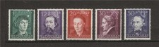 Polonia 1942 Sc# NB19-23 Governo Generale Occupazione Tedesca Scienziati MNH
