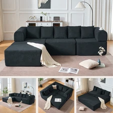 106" Modular Sectional Sofa, Sectional Couch, Boneless Couch, Compressed Sofa