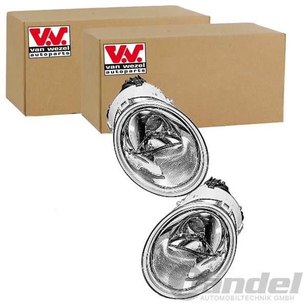 2X VAN Wezel H1/H1 Scheinwerfer SET Links+Rechts Passend FüR VW NEW-image