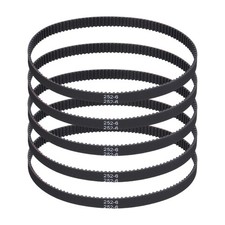 252mm GT-2 Timing Belt, 5pcs 6mm Width 2mm Pitch 3D Printing Closed Loop, Black
