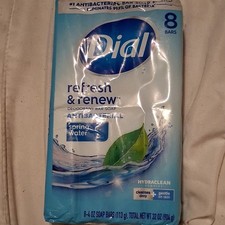 Dial Refresh Renew Antibacterial Deodorant Soap Spring Water 8 Bars 4 oz