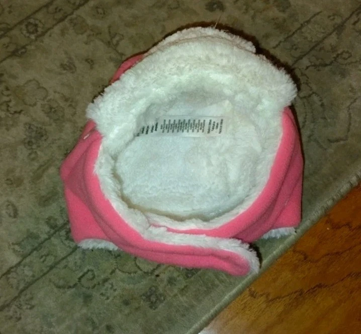 Chapéu Carhartt infantil rosa Sherpa forrado de lã gorro aba orelha - Imagem 3 de 4