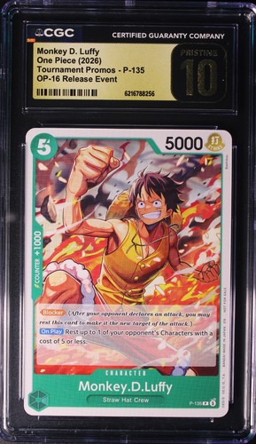 Monkey.D.Luffy (OP16 Release Event) graded CGC 10 for sale on eBay