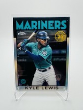 2021 Topps Chrome Kyle Lewis - 1986 Topps Baseball