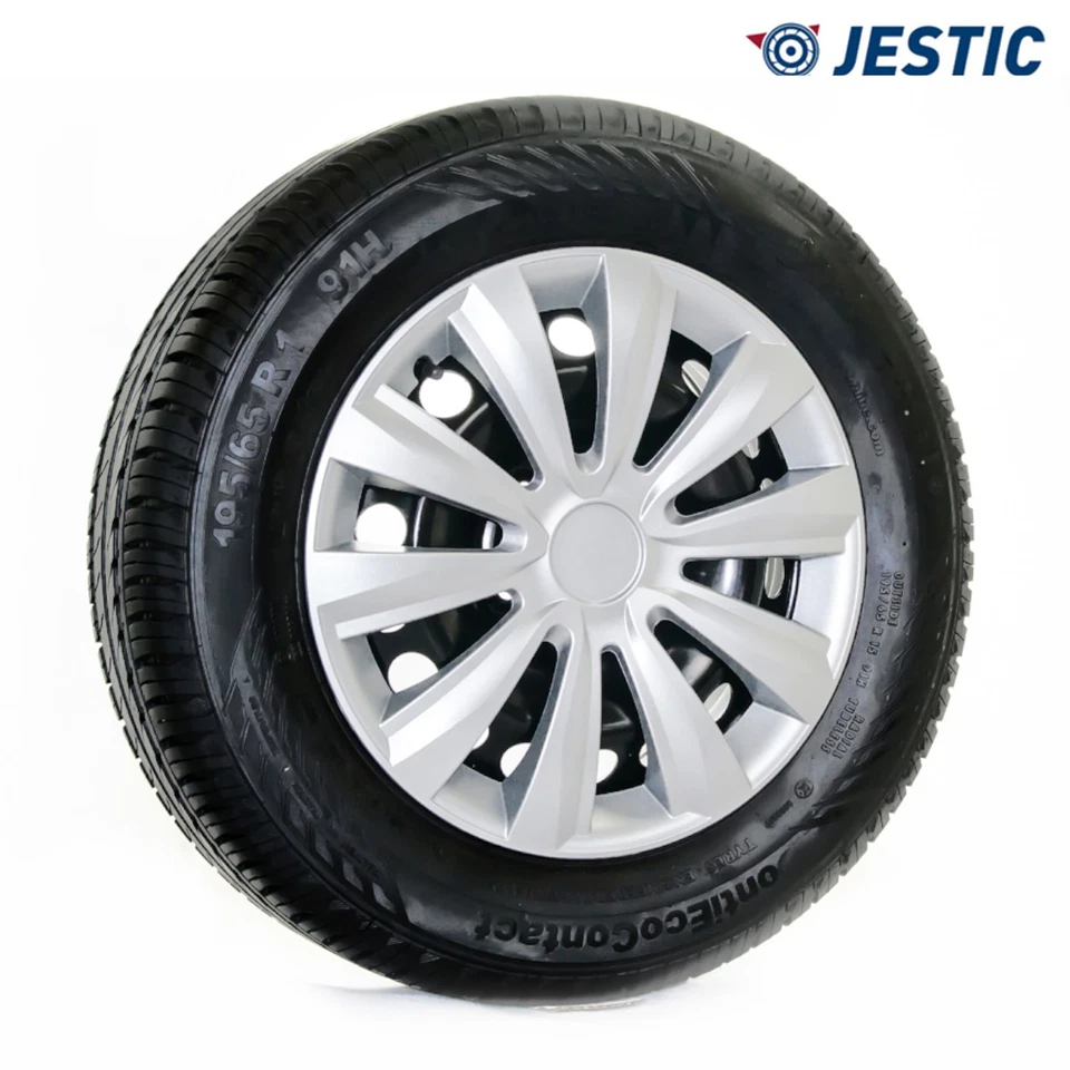 Set 4 Copricerchi 13 Pollici Delta Coppe Ruota Grigie Universali per Renault - Immagine 2 di 4