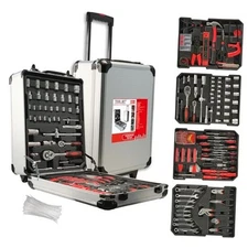 Tool Kit, Aluminum Trolley Case Tool Set for Men, 515 PCS General Household 