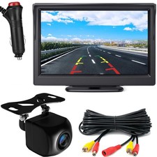 AHD 5" Car Rear View Monitor Starlight Night Vision Waterproof Reverse Camera