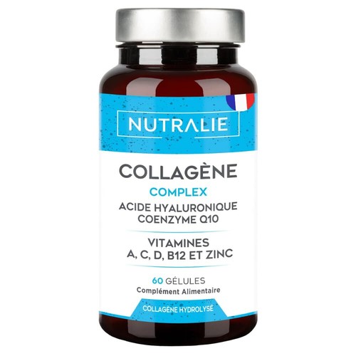 Complément Alimentaire Collagène Marin + Acide Hyaluronique - Peau Hydratée, Articulations - 60 Gélules