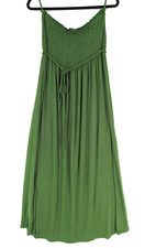 Apt. 9 women's size large smocked green maxi sundress with rope belt NEW