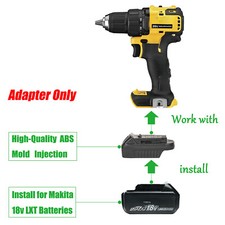 1 Adapter for Makita 18V BL1830B Li-Ion Battery to Power for Dewalt 20V Tools