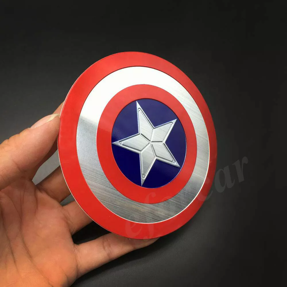 Metal Captain America Shield Car Oil Tank Cover Rear Emblem Badge Decal  Stickers
