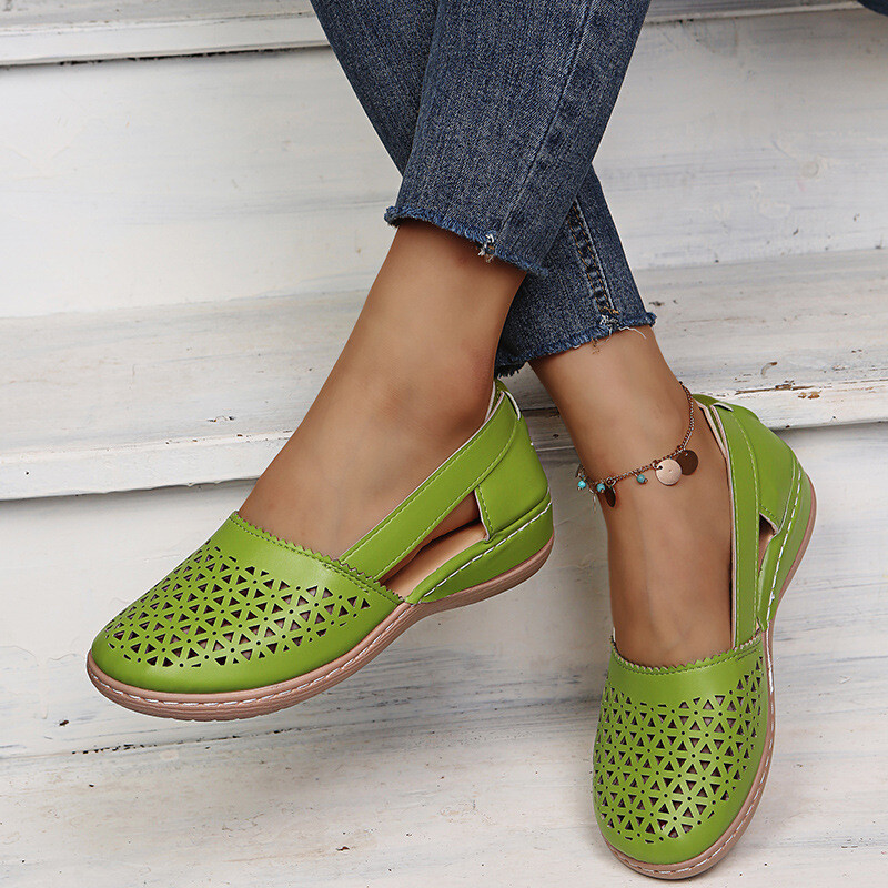 Womens Orthopedic Hollow Out Summer Sandals Closed Toe Mules Wedges Comfy  Shoes | eBay UK