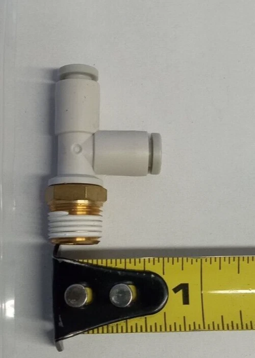 SMC KQ2Y04-01AS 4mmX4mmx1/8"NPT push-to-connect male run tee **10-pack** - Image 2 of 3