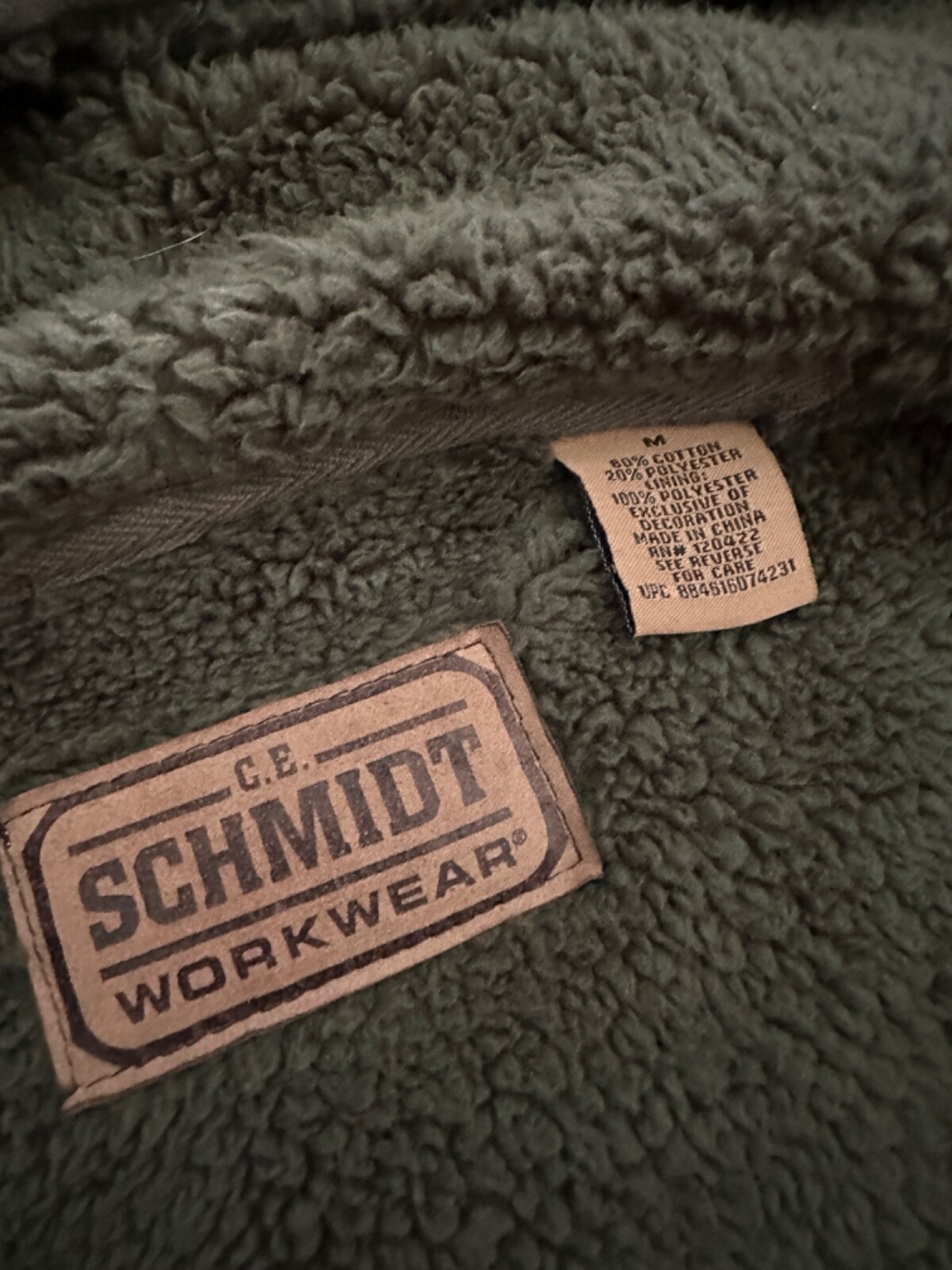 C.E. Schmidt Workwear Jacket  Medium Army Green - image 4
