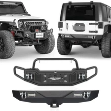 Tubular Front Winch Bumper or Classic Rear Bumper for Jeep Wrangler JK 2007-2018