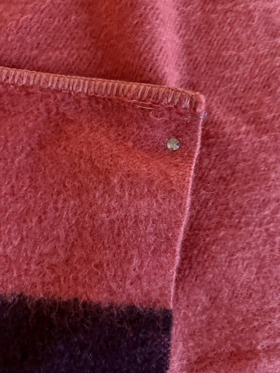 Early's Witney Point Wool Blanket 75X89 Made In England Red Early's Witney Point Wool Blanket 75X89 Made In England Red