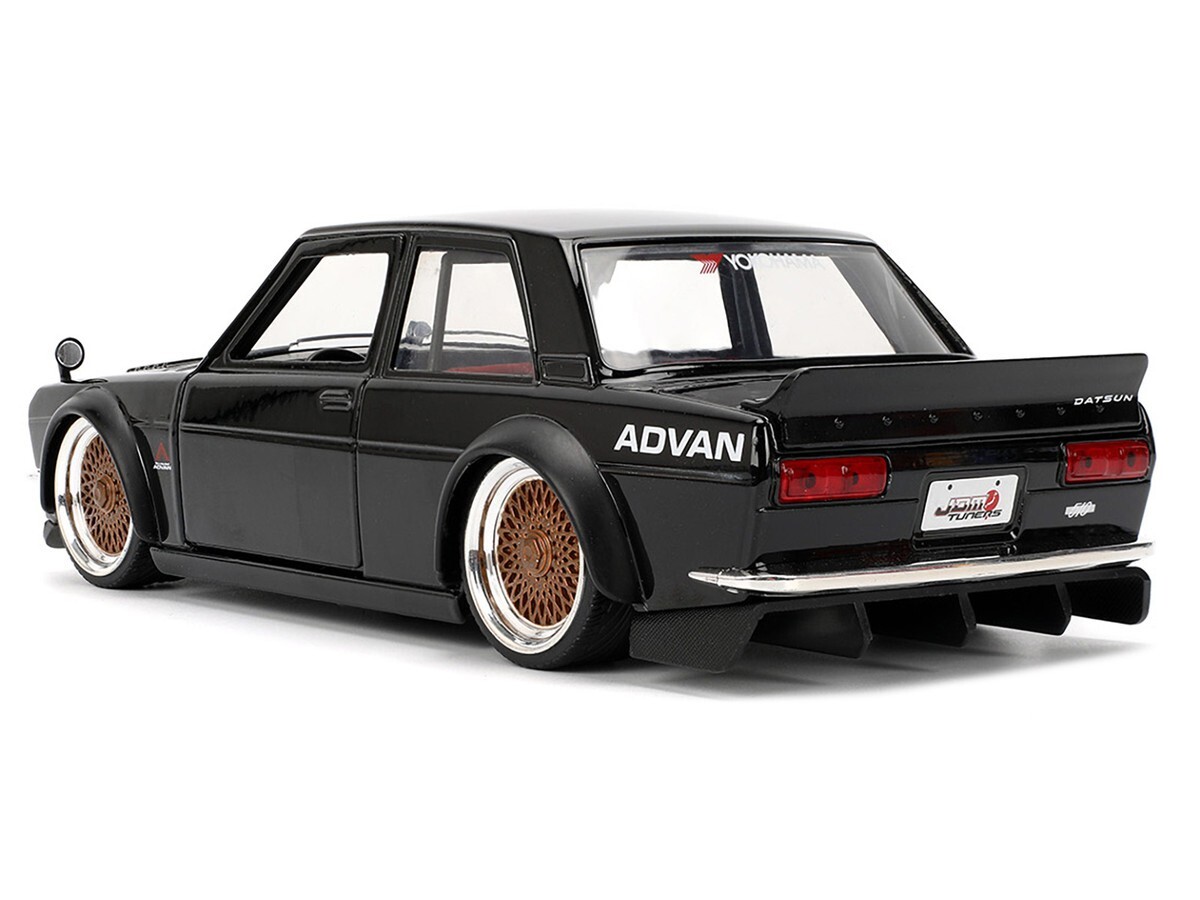 1/24 Jada JDM Tuners 1973 Datsun 510 Advan Diecast Model Car Black
