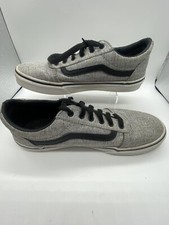 Vans Old Skool Canvas Low Skate Gray Black 500714 Sneaker Youth US Size 5