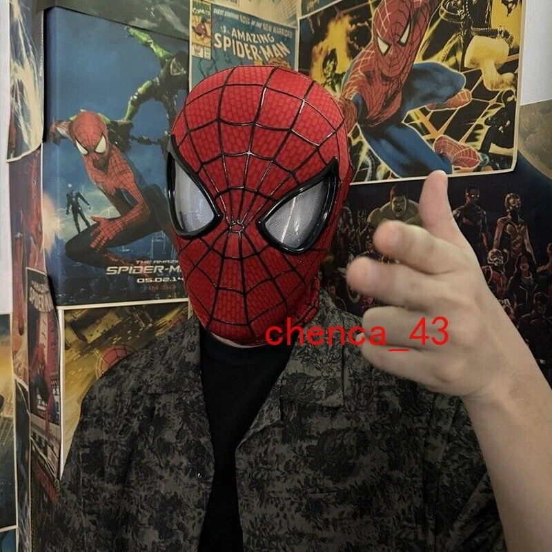 NEW The Amazing Spider-Man Headgear Remote Control LED Movable Eyes Mask Helmet - Image 2 of 4