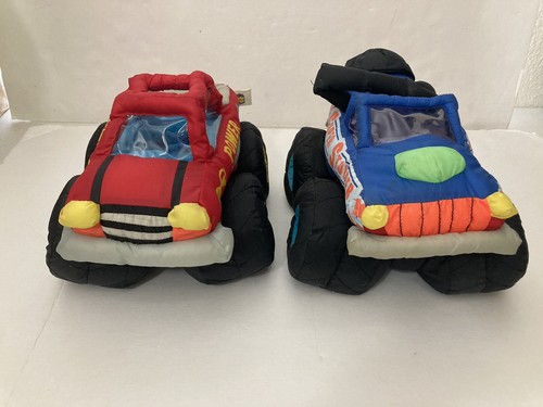 VTG Lot of 2- Good Stuff Corporation Trucks Plush- Power Monster /Super Stomper - Afbeelding 1 van 21