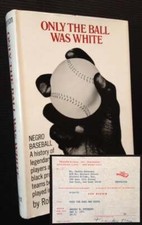 Robert W Peterson / Only the Ball Was White Jackie Robinson's Copy 1st ed 1970