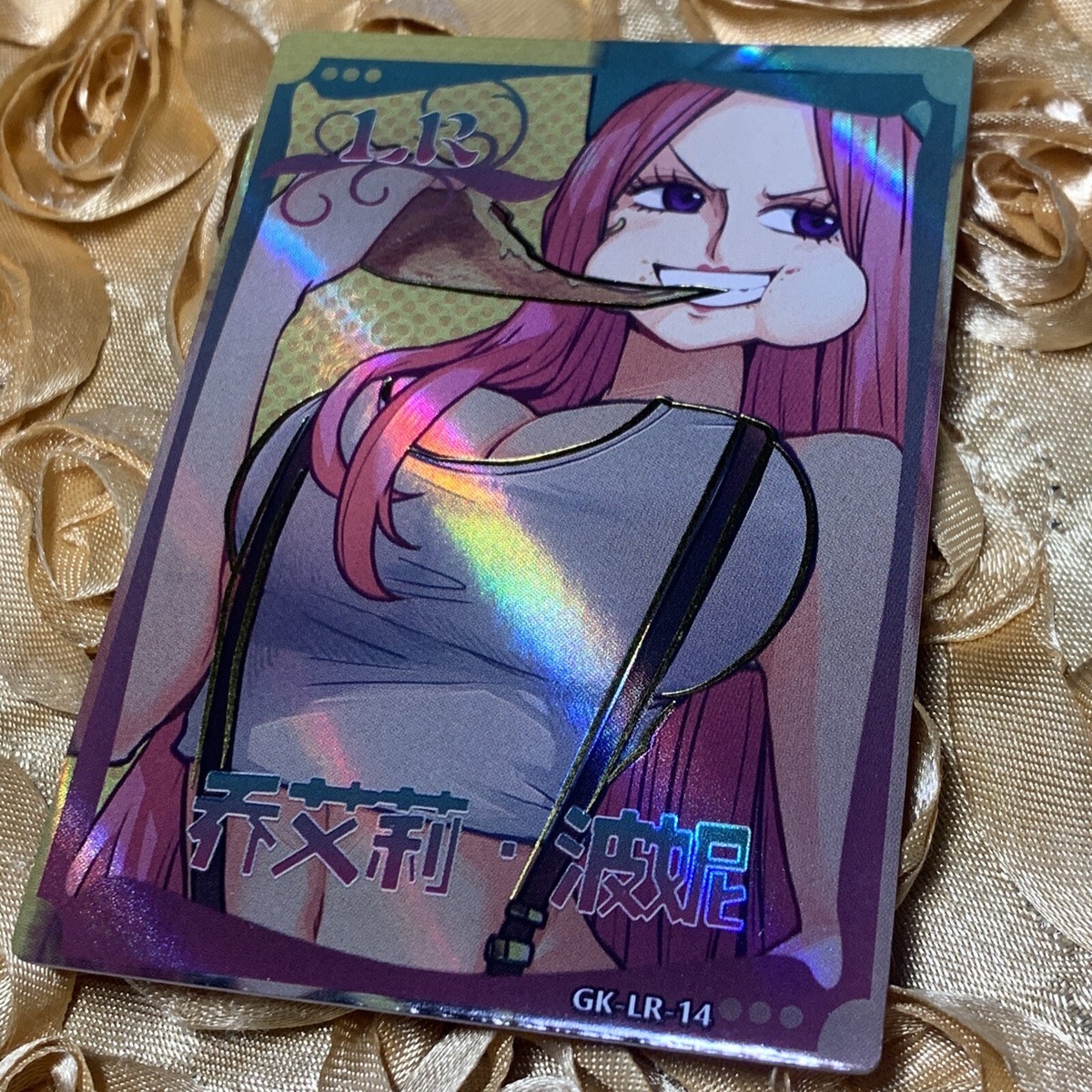 Jewelry Bonney ONE PIECE Goddess Story Sexy Anime Waifu Girl Foil Card  Doujin
