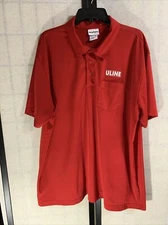 ULINE  Logo Red Polo Shirt Mens 2XL Wearguard Polyester