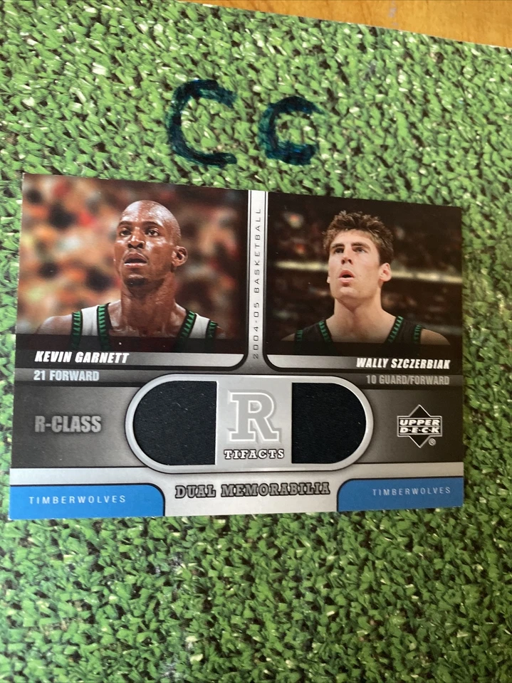 2004-05 R-Class R Tifacts Dual Memorabilia Kevin Garnett Wally Szczerbiak #R2-GS - Image 3 of 4