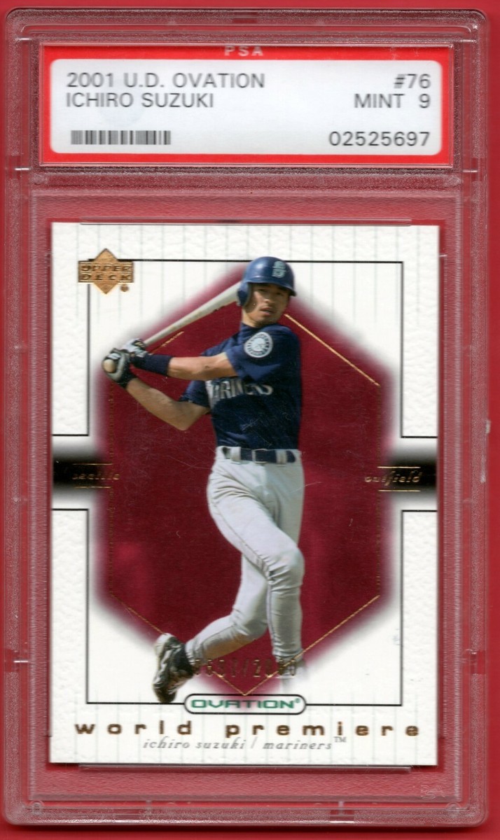ICHIRO SUZUKI 2001 UPPER DECK OVATION #76 PSA 9 MINT #D