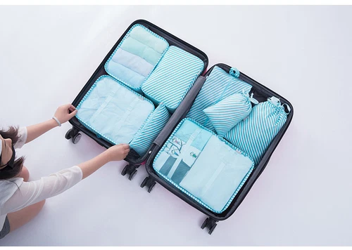 8-teiliges Reisegepäck Organizer Set Koffer Aufbewahrung Taschen Kleidung Packwürfel - Bild 18 von 29