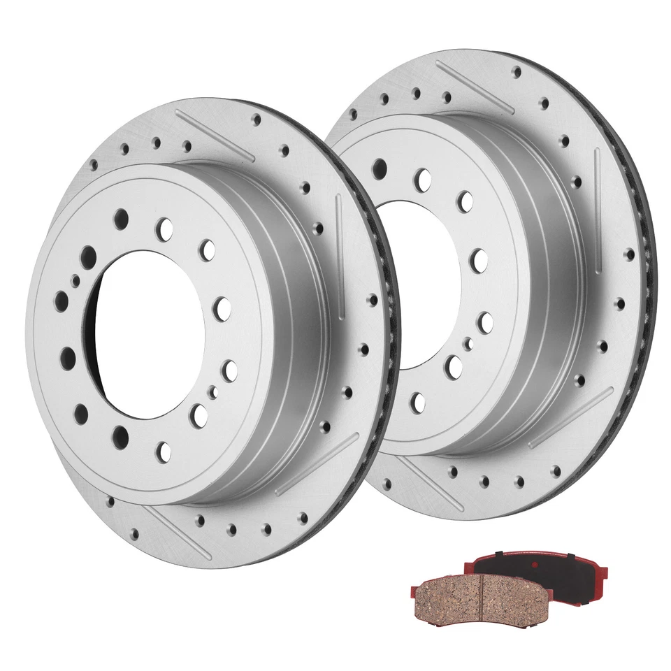 (Ship From US) Rear  Brake Disc Brake Pads For 07-UP Toyota 4Runner FJ Cruiser Foto 4 de 4