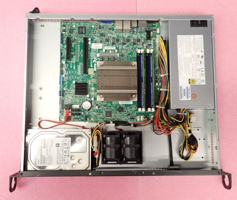 Supermicro SuperChassis CSE-512 G1820 8GB RAM 2TB HD X10SLM+-LN4F Mini 1U Server - Image 3 of 4