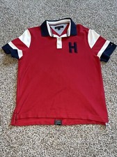 Tommy Hilfiger Polo Shirt Adult Medium USA Outdoors Rugby Casual Mens