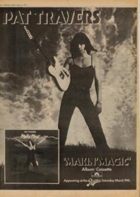 Pat Travers Makin' Magic UK London show advert 1977 MM-XCSA