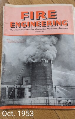 Fire Engineering Magazine Journal Of Fire Protection October 1953 | eBay